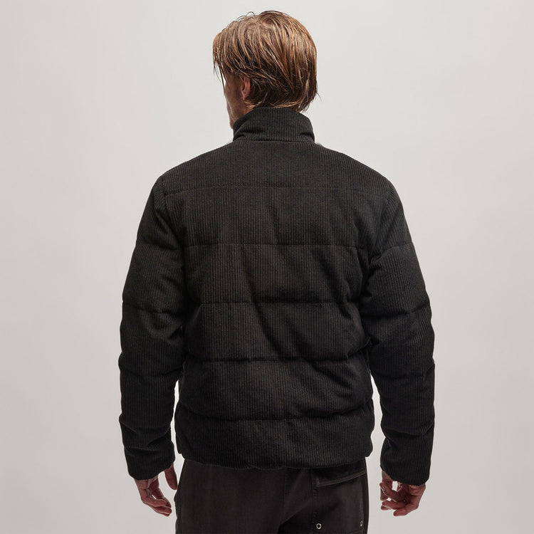 Down Filled Cord Jacket in Black | James Perse Los Angeles