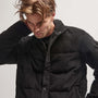 Down Filled Cord Jacket in Black | James Perse Los Angeles