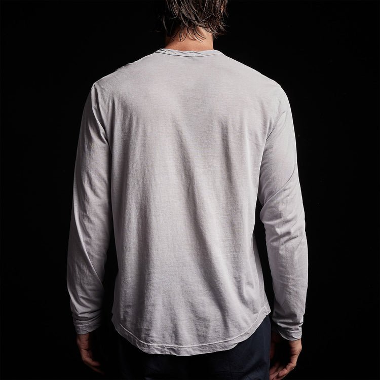 Shirttail Hem Crew in Arctic Pigment | James Perse Los Angeles 