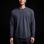 Shirttail Hem Crew in Blue Oil Pigment | James Perse Los Angeles 