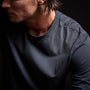 Shirttail Hem Crew in Blue Oil Pigment | James Perse Los Angeles 