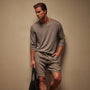 Shirttail Hem Crew in Silver Grey Pigment | James Perse Los Angeles