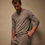 Shirttail Hem Crew in Silver Grey Pigment | James Perse Los Angeles