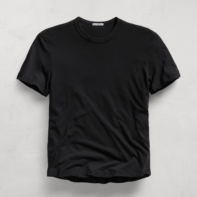 Clear Jersey Crew in Black | James Perse Los Angeles