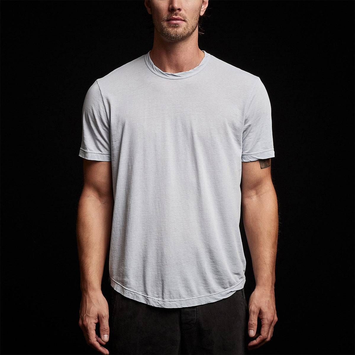Clear Jersey Crew in Baby Blue Pigment | James Perse Los Angeles