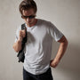 Clear Jersey Crew in Baby Blue Pigment | James Perse Los Angeles