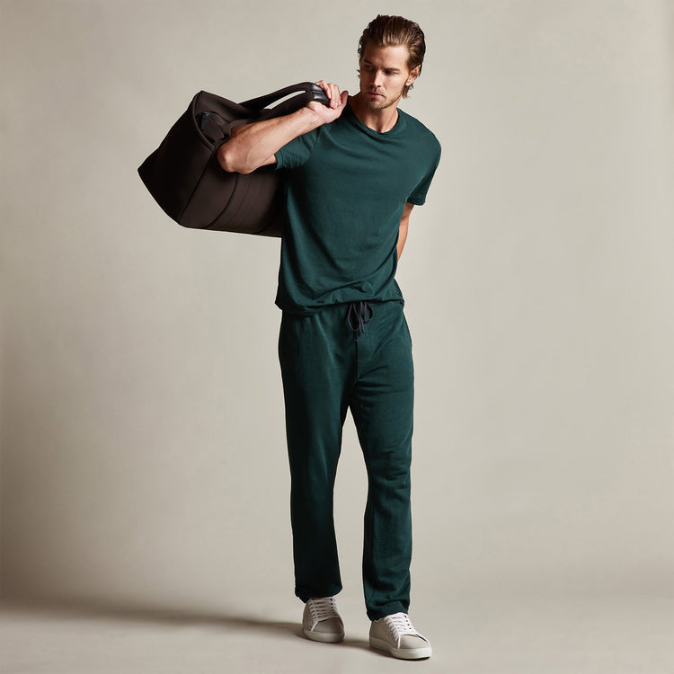 Clear Jersey Crew in Canopy Pigment | James Perse Los Angeles