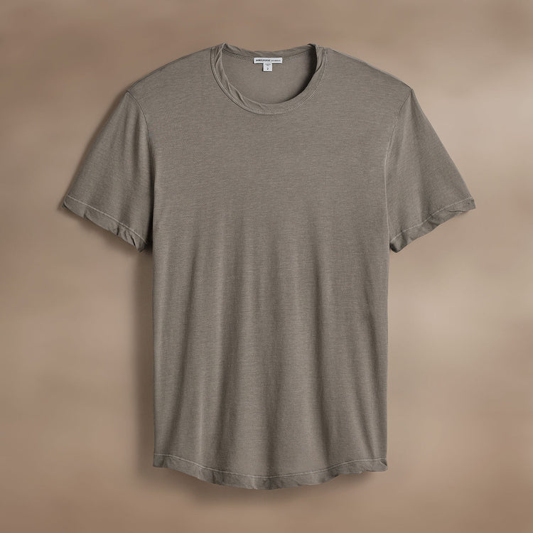 Clear Jersey Crew in Coyote Pigment | James Perse Los Angeles