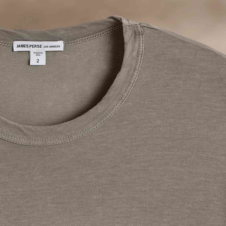 Clear Jersey Crew in Coyote Pigment | James Perse Los Angeles