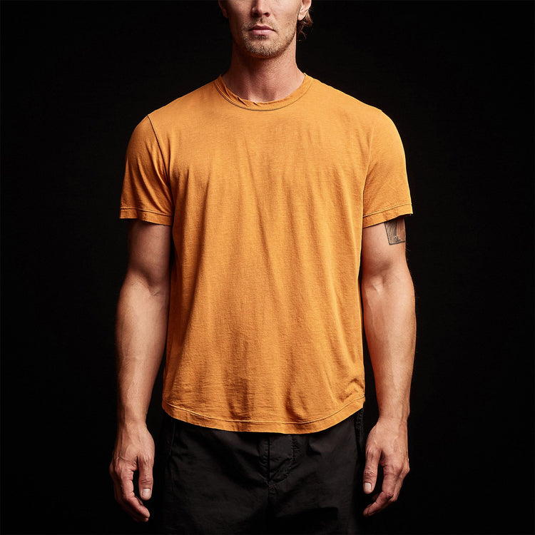 Clear Jersey Crew in Citrine Pigment | James Perse Los Angeles