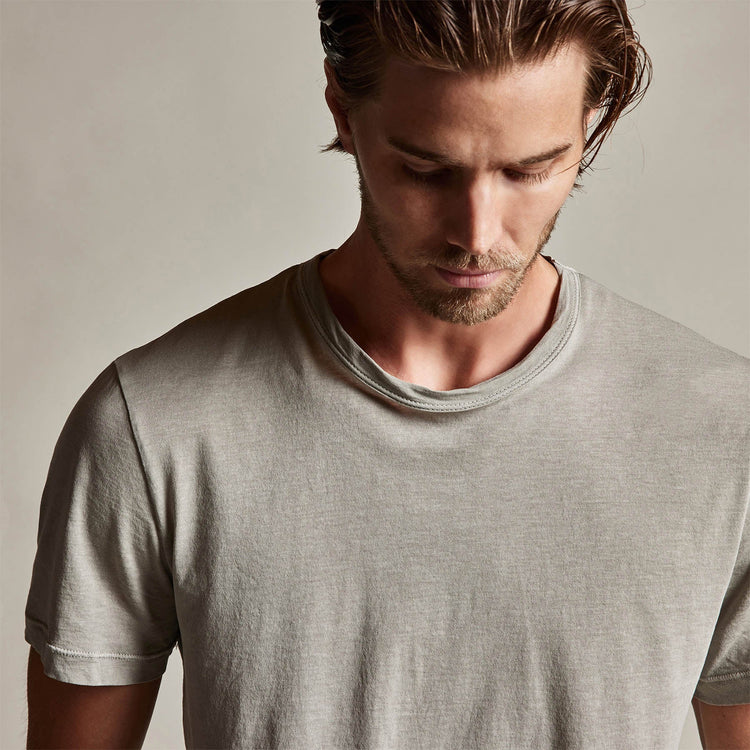 Clear Jersey Crew in Dapple Pigment | James Perse Los Angeles