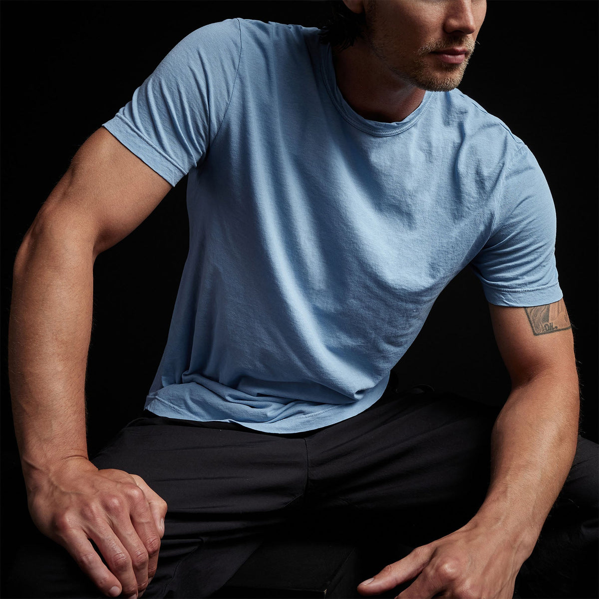 Clear Jersey Crew in Delta Pigment | James Perse Los Angeles