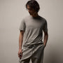 Clear Jersey Crew in Fog Pigment | James Perse Los Angeles