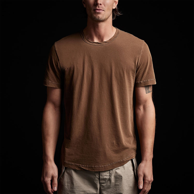 Clear Jersey Crew in Gingerbread Pigment | James Perse Los Angeles 