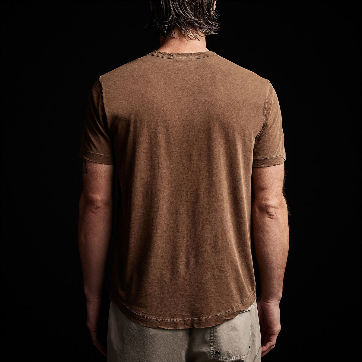 Clear Jersey Crew in Gingerbread Pigment | James Perse Los Angeles 
