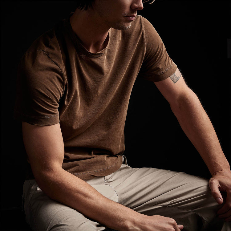 Clear Jersey Crew in Gingerbread Pigment | James Perse Los Angeles 