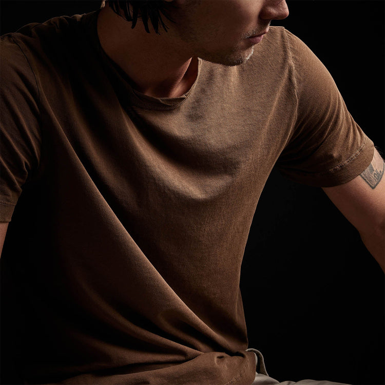 Clear Jersey Crew in Gingerbread Pigment | James Perse Los Angeles 