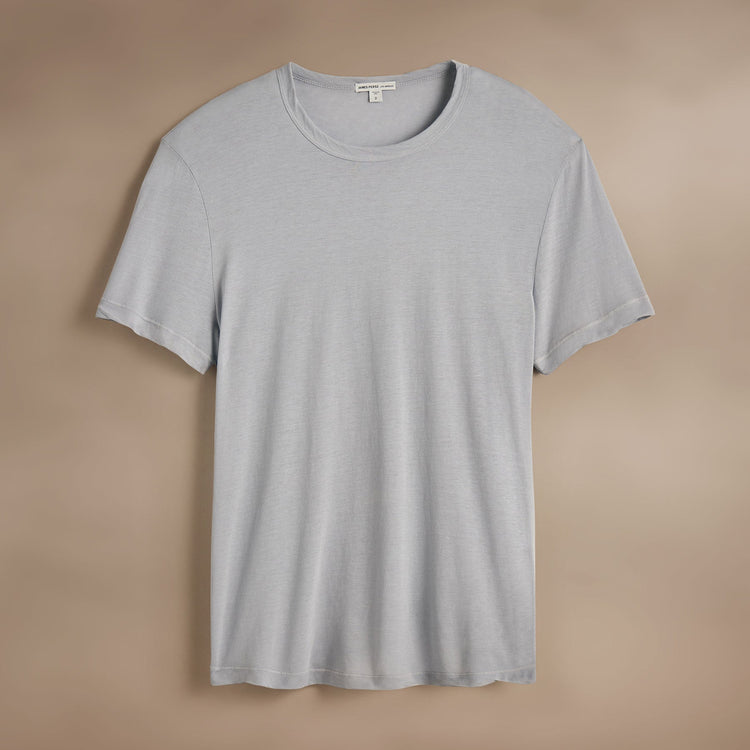 Clear Jersey Crew  in Grey Glacier Pigment | James Perse Los Angeles