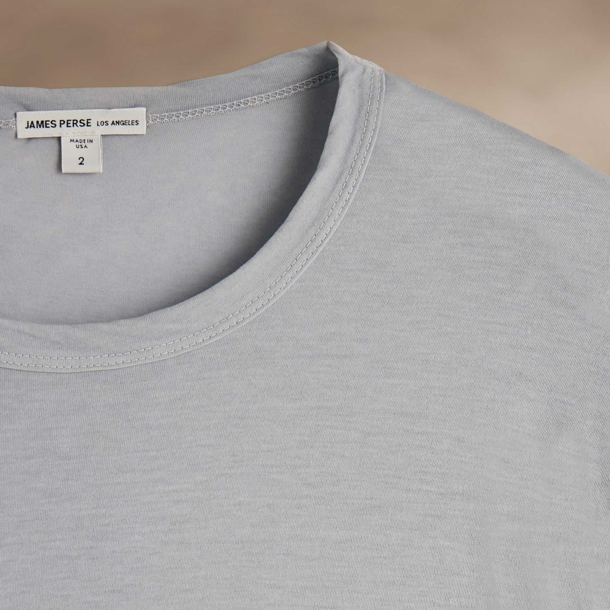 Clear Jersey Crew  in Grey Glacier Pigment | James Perse Los Angeles
