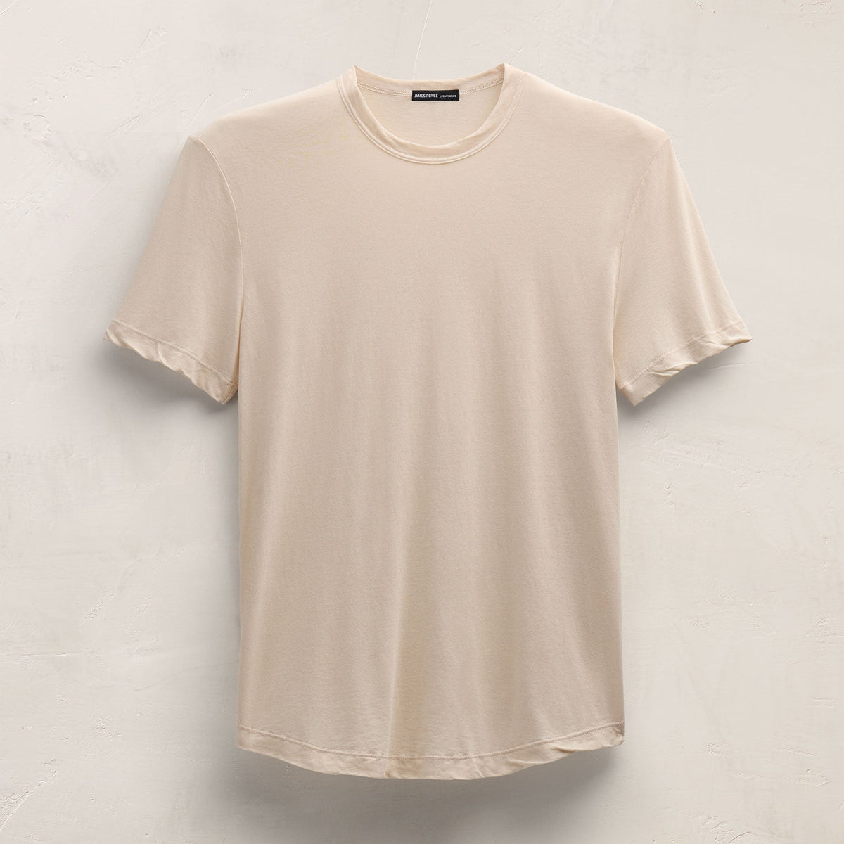 Clear Jersey Crew in Latte Pigment | James Perse Los Angeles