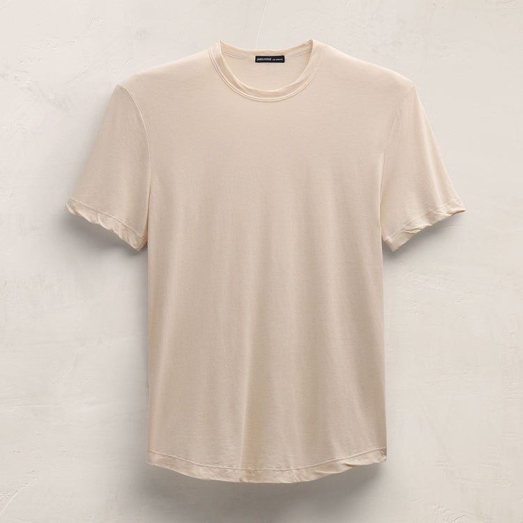 Clear Jersey Crew in Latte Pigment | James Perse Los Angeles