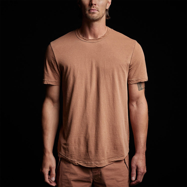 Clear Jersey Crew in Nutmeg Pigment | James Perse Los Angeles