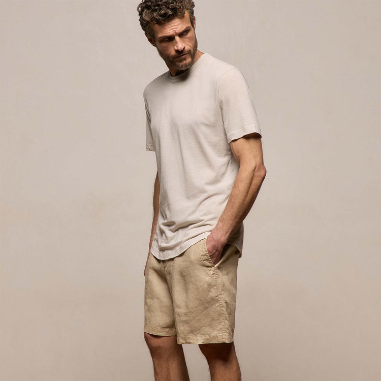 Clear Jersey Crew in Pearl Pigment | James Perse Los Angeles