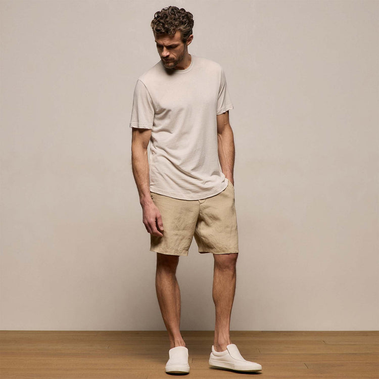 Clear Jersey Crew in Pearl Pigment | James Perse Los Angeles
