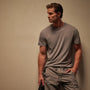 Clear Jersey Crew in Silver Grey Pigment | James Perse Los Angeles