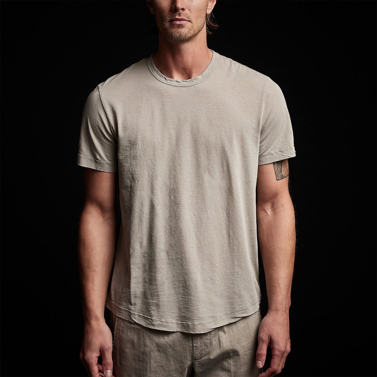 Clear Jersey Crew in Silt Pigment | James Perse Los Angeles 