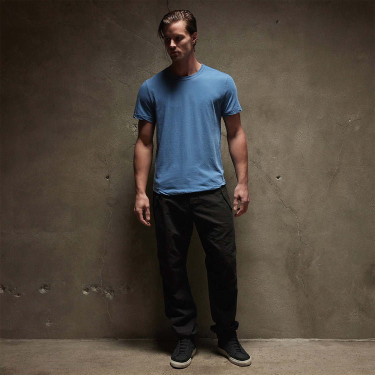 Clear Jersey Crew in Spectrum Blue Pigment | James Perse Los Angeles