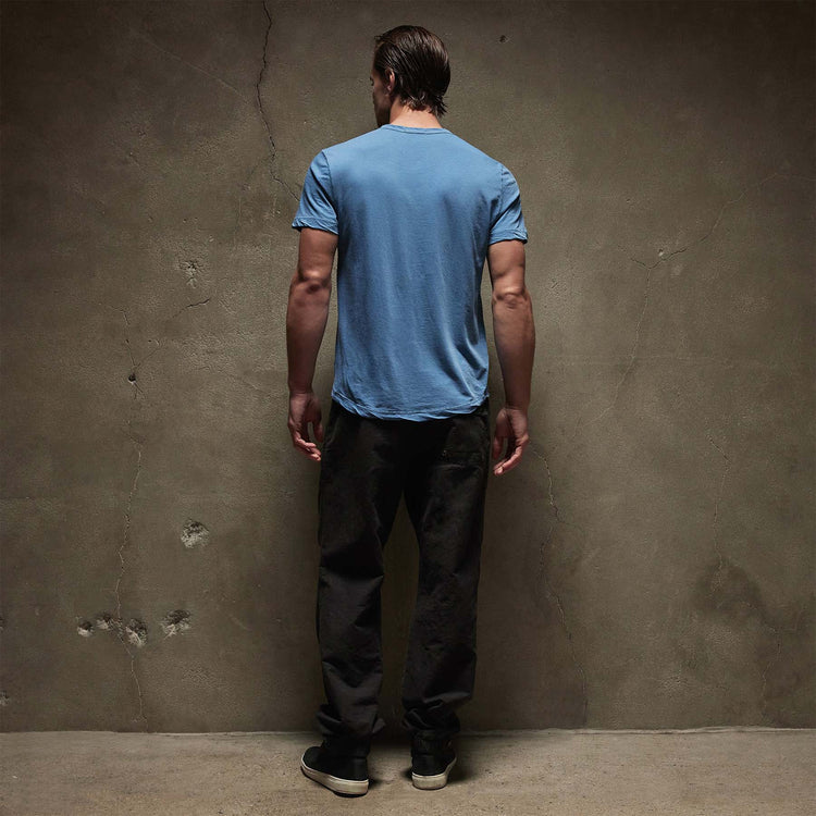 Clear Jersey Crew in Spectrum Blue Pigment | James Perse Los Angeles