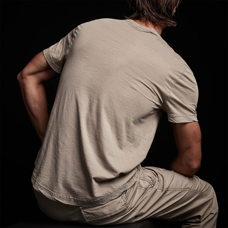 Clear Jersey Crew in String Pigment | James Perse Los Angeles