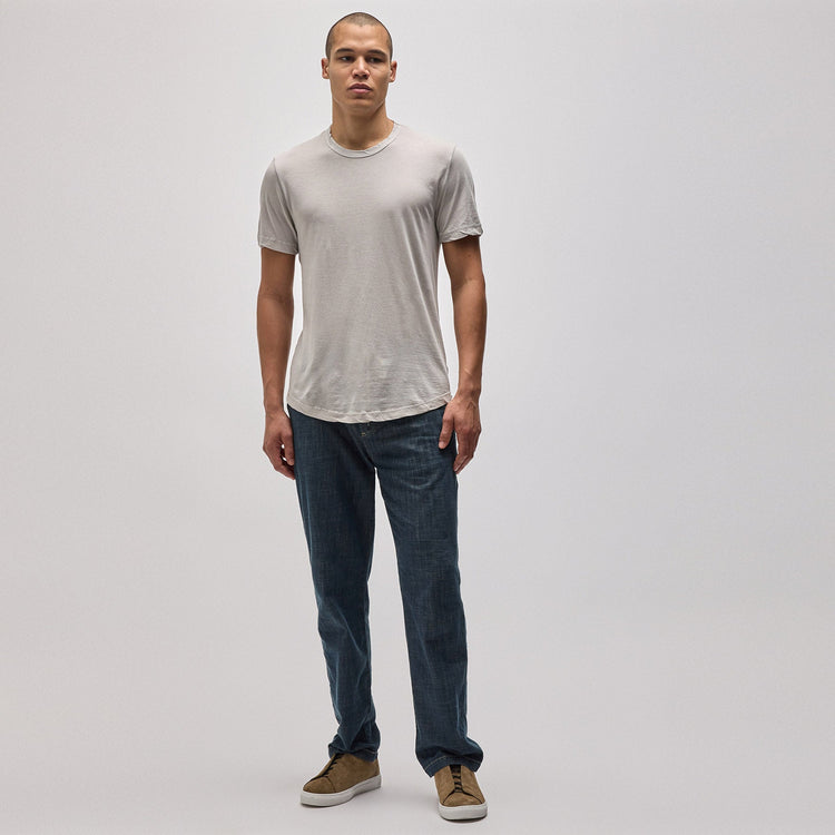 Clear Jersey Crew in Salt Pigment | James Perse Los Angeles