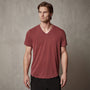 Clear Jersey V Neck in Claret Pigment | James Perse Los Angeles