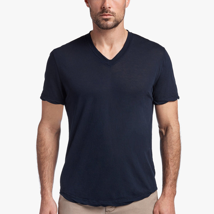 Clear Jersey V Neck in Deep Pigment | James Perse Los Angeles
