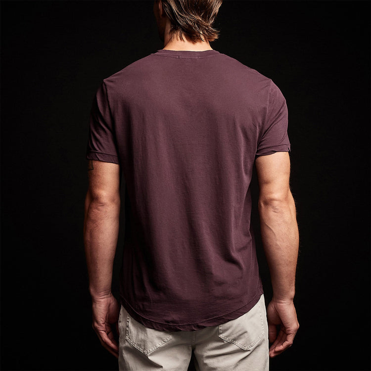 Clear Jersey V Neck in Eggplant | James Perse Los Angeles