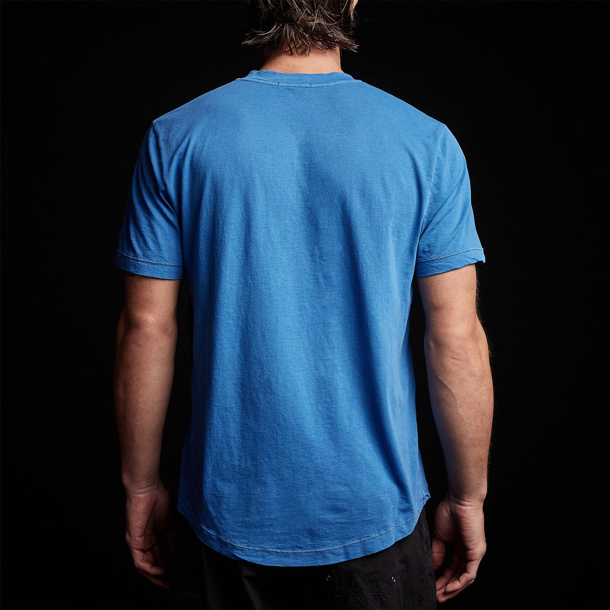 Clear Jersey V Neck in Electric Blue Pigment | James Perse Los Angeles 
