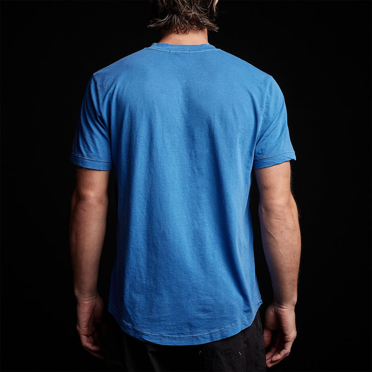 Clear Jersey V Neck in Electric Blue Pigment | James Perse Los Angeles 