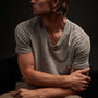 Clear Jersey V Neck in Heather Grey | James Perse Los Angeles