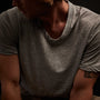 Clear Jersey V Neck In Heather Grey | James Perse Los Angeles