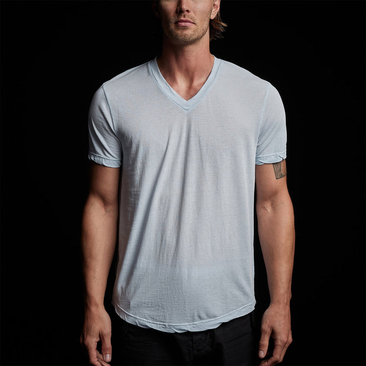 Clear Jersey V Neck in Memory Pigment | James Perse Los Angeles