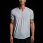 Clear Jersey V Neck in Memory Pigment | James Perse Los Angeles