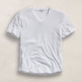 Clear Jersey V Neck in White | James Perse Los Angeles FLAT