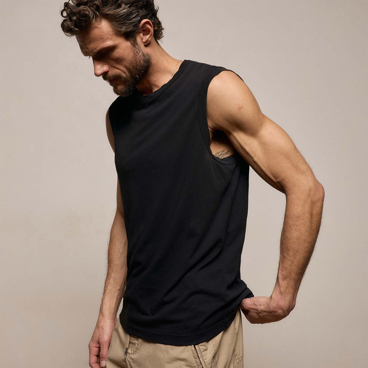 LA Muscle Tank in Black | James Perse Los Angeles