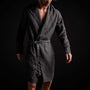 Linen Hooded Robe - Magma Pigment
