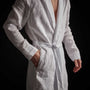 linen hooded robe white | James Perse Los Angeles 