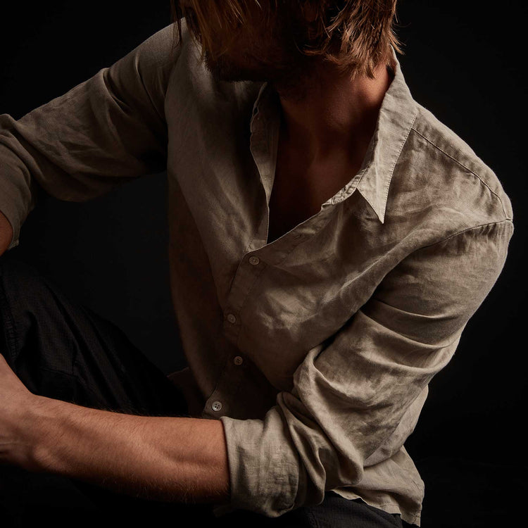 Classic Linen Shirt - Biscuit Pigment