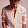 Classic Linen Shirt in Nougat Pigment | James Perse Los Angeles
