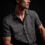 Rolled Sleeve Linen Shirt - Magma Pigment